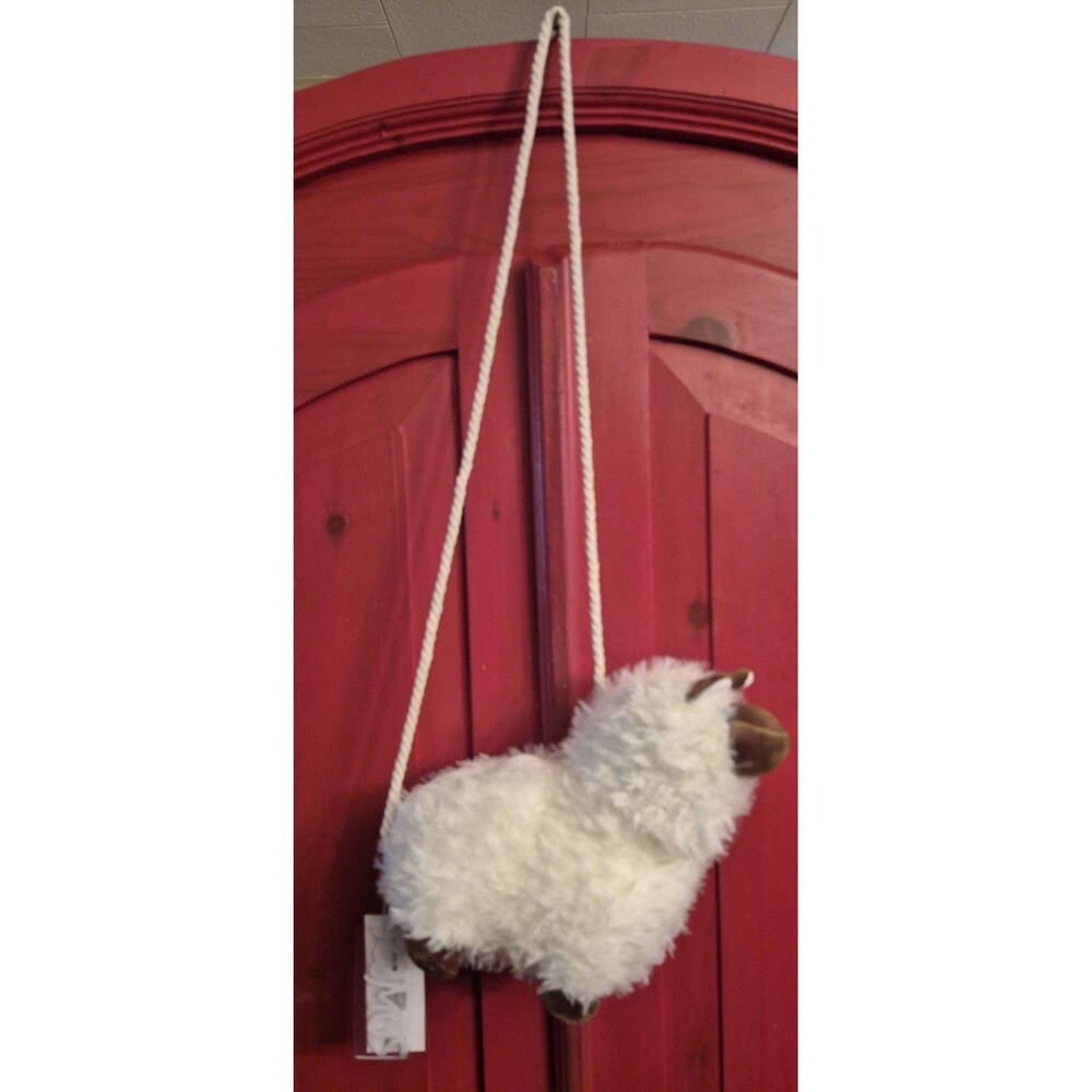 NWT Romwe Kawaii Plush Lamb Sheep Crossbody Bag Fluffy Animal Purse Rope Strap